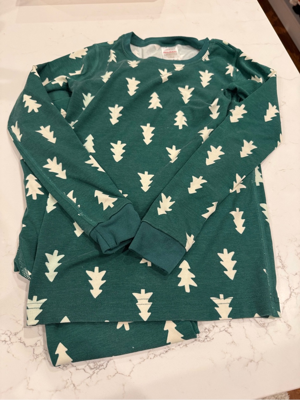 Hanna Andersson Green Tree Print Pajama  set